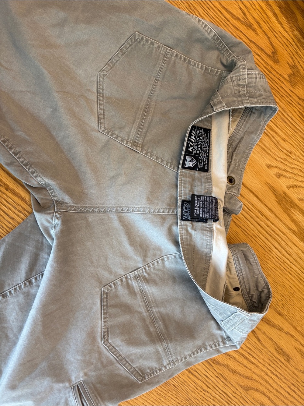 Kuhl Men's Gray Utility Shorts with Patch Pockets size 34